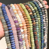 Matte Stone Rondelle Spacer Beads for Jewelry Making