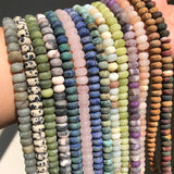 Matte Stone Rondelle Spacer Beads for Jewelry Making