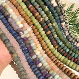 Matte Stone Rondelle Spacer Beads for Jewelry Making