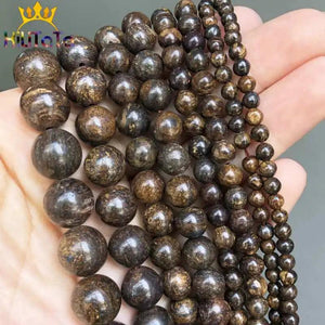 Bronzite Stone Beads Round Spacer Beads 15'' Pick Size 4/6/8/10/12mm