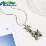 Zircon Giraffe Pendant Necklace for Women