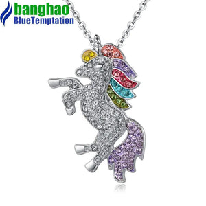 DIY Unicorn necklace colored pony pendant Jewelry making supplies NK057