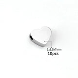 ASON Stainless Steel Pendant Heart Charms For Women Jewelry