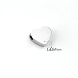 ASON Stainless Steel Pendant Heart Charms For Women Jewelry