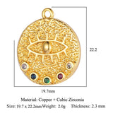 3pcs Geometric Moon Star Rainbow CZ DIY Charms for Women Bracelet