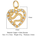 3pcs Geometric Moon Star Rainbow CZ DIY Charms for Women Bracelet