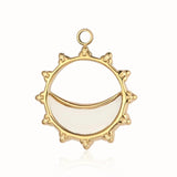 3pcs/Lot Stainless Steel Charm Sun Turquoise Pendant