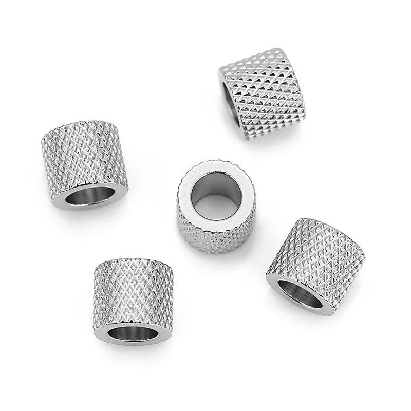 20pcs 5mm Stainless Steel Spacer Beads for DIY Bracelets Necklace Making