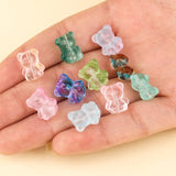 20pcs/Lot Cartoon Bear Lampwork Glass Beads for Jewelry Making DIY Accessories