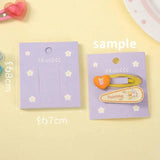 50pcs 7x8cm Hairpins Display Cards for Kid Hair Accessories Retail Tags