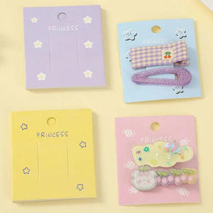 50pcs 7x8cm Hairpins Display Cards for Kid Hair Accessories Retail Tags