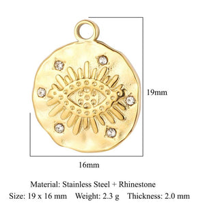 Bohemia Heart Feldspar Natural Stone Charm Necklace Pendant