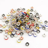 10mm Metal Rhinestone Spacer Big Hole Beads For DIY Jewelry Making
