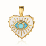 3pcs/Lot Evil Eye Rainbow Rhinestone Charm Pendant
