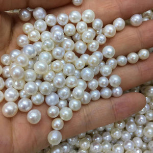 Freshwater Pearl Pendant Round 6-8mm for Jewelry Making DIY