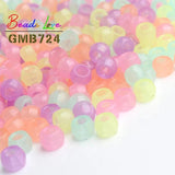 100pcs Luminous Acrylic Beads 6*9mm Big Hole Glow In The Dark Spacer Beads