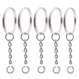 20pcs Metal Blank Keychain Rings with Jump Ring for DIY Crafts