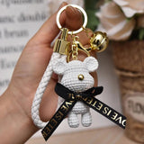 Bear Key Chain Resin Bow Bell Rabbit Keychain