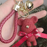 Bear Key Chain Resin Bow Bell Rabbit Keychain