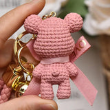 Bear Key Chain Resin Bow Bell Rabbit Keychain