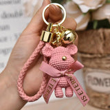 Bear Key Chain Resin Bow Bell Rabbit Keychain