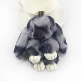 Faux Fur Rabbit Key Chain Pendant Plush Toy Holiday Accessory