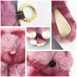 Faux Fur Rabbit Key Chain Pendant Plush Toy Holiday Accessory