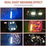 10Pcs Colorful Streamer Reflective Safety Keychain Jewelry Bag Pendant