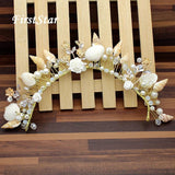 Shell Crown Pearl Tiaras Boho Wedding Hair Accessories