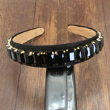Baroque Big Purple Green Crystal Rhinestone Hairband