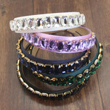 Baroque Big Purple Green Crystal Rhinestone Hairband