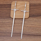 10 Pcs 205x43mm Sword Hair Sticks Metal Hairpin Vintage Hairwear