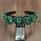 Vintage Flower Gem Hairband Crystal Headband Bridal Jewelry