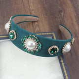 Vintage Flower Gem Hairband Crystal Headband Bridal Jewelry