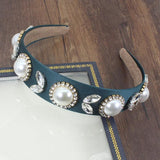 Vintage Flower Gem Hairband Crystal Headband Bridal Jewelry