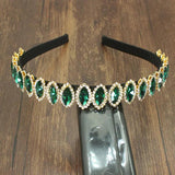 Vintage Flower Gem Hairband Crystal Headband Bridal Jewelry