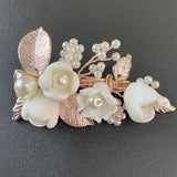 Ceramic Flower Hair Clip Wedding Head Jewelry Accessories