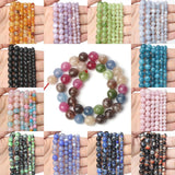 Faceted Natural Stones Beads for DIY Bracelet Making