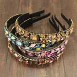 Bohemia Pink Crystal Rhinestone Headdress Tiara for Wedding