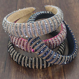 Colorful Crystal Beaded Crown Headband for Women Wedding
