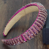 Colorful Crystal Beaded Crown Headband for Women Wedding