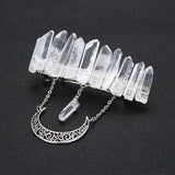 Crystal Crown Tiara Moon Headband Wedding Hair Accessory