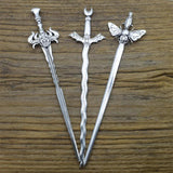 Halloween Dragon Butterfly Hair Sticks Clips Witch Wiccan Hair Jewelry