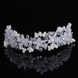 Pearl Rhinestone Wedding Hair Band - Bridal Head Decoration
