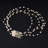 Pearl Rhinestone Wedding Hair Band - Bridal Head Decoration