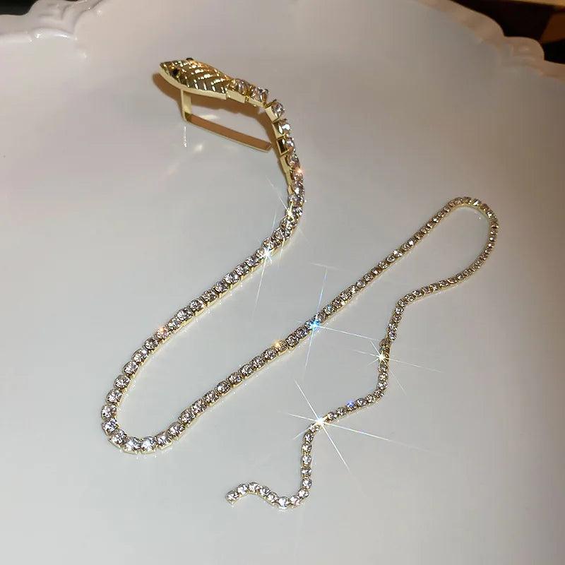 Zircon Tassel Snake Hair Band Headdress Crystal Hairwear Accessories