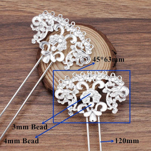 5pcs Copper Hairpin Hair Sticks Bridal Hair Fork Accessories Women