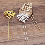 5pcs Copper Hairpin Hair Sticks Bridal Hair Fork Accessories Women