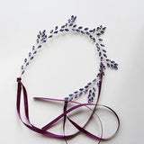 Purple Rhinestone Hairbands Wedding Hair Jewelry Bridal Tiara