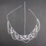 Silver Cross Metal Head Chain Hairwear Accessory